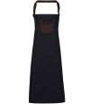PR136 Premier Division Bib Apron INDIGO DENIM / Brown Denim colour image